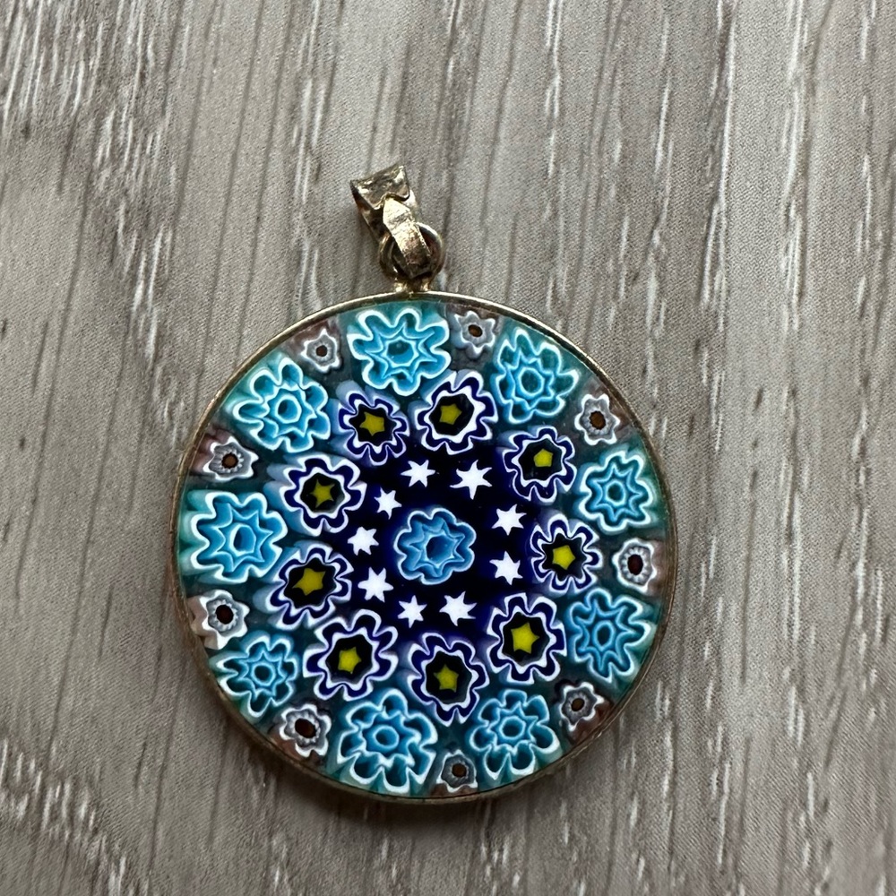 Blue bead pendant